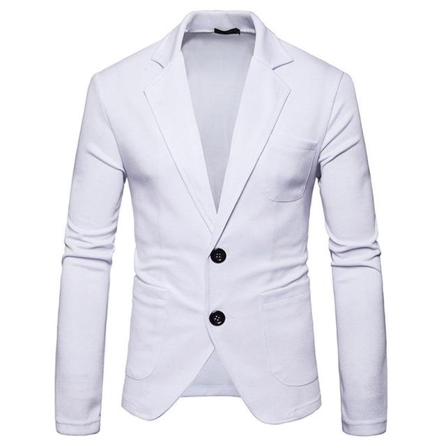 Men’s Slim Fit Knitted Blazer – Cotton Blend Casual Business Jacket, S–2XL