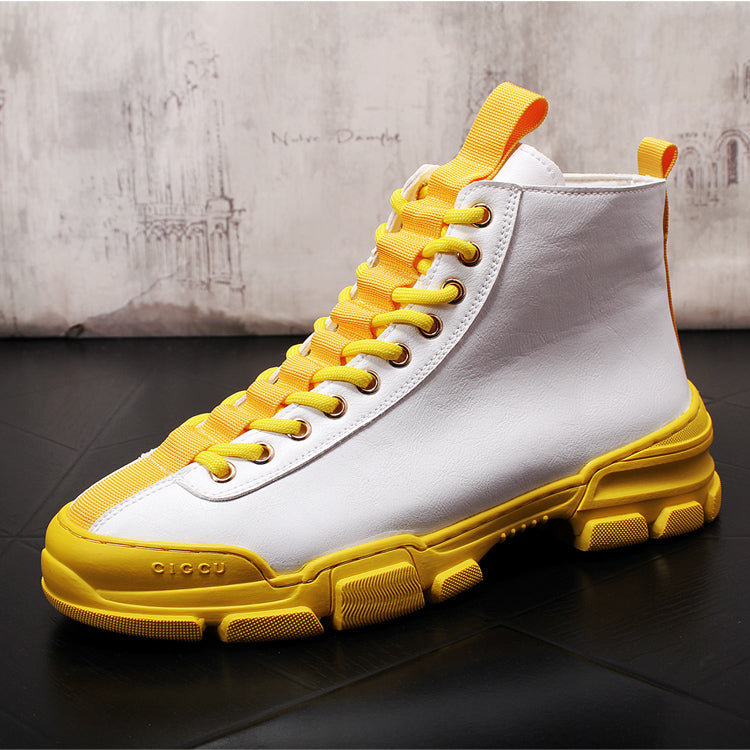 Men’s Vintage High-Top Sneakers – Retro Casual Streetwear Shoes