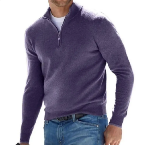 Men’s Cashmere Blend Long-Sleeved Cardigan – Warm Unisex Fall & Winter Layer, 9 Colors, S–5XL
