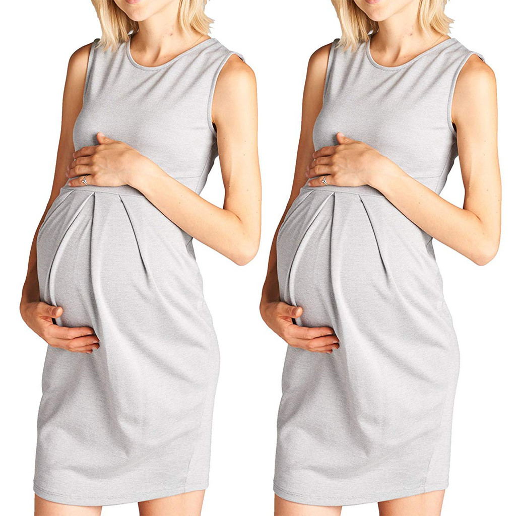 Women’s Maternity Tank Top Dress & Clothing Set – Casual Pregnancy Outfit