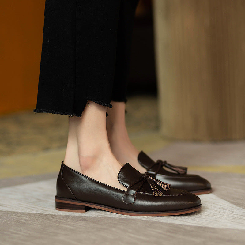 Men’s Square-Toe Slip-On Loafers – Versatile Casual Shoes
