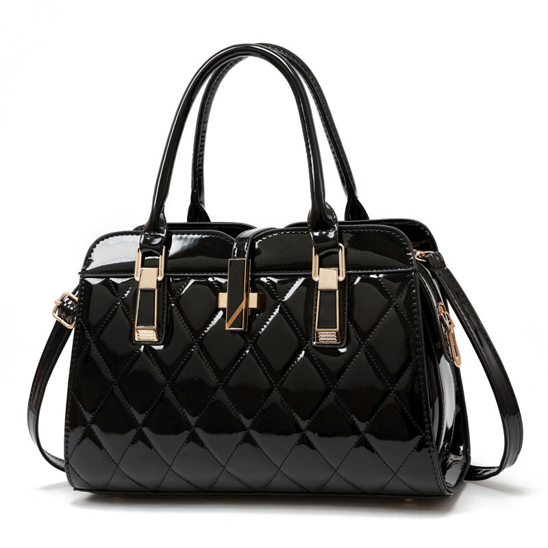 Structured PU Shoulder Bag – Large Women’s Messenger Handbag with Soft Handle