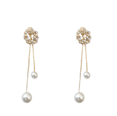 Pearl Garland Stud Earrings – Elegant Classic Jewelry – USA