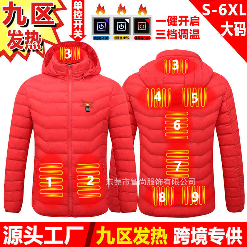 Smart Heated USB Graphene Jacket – Unisex Adjustable Winter Heating Jacket, S–6XL