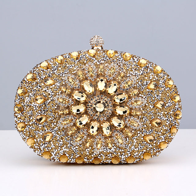 Diamond Luxury Evening Clutch Bag for Women – Crystal Rhinestone Wedding & Party Handbag