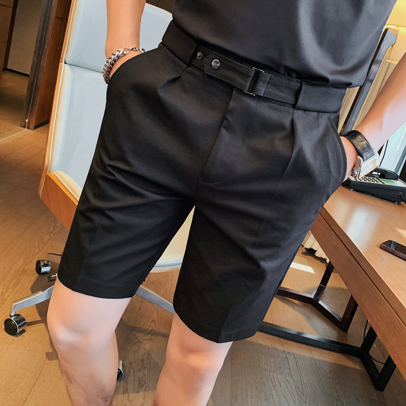 Men’s Casual Slim-Fit Solid Color Shorts – Stylish Summer Everyday Wear