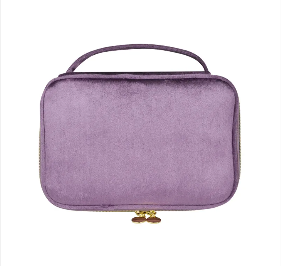 Portable Velvet Cosmetic Bag – Soft Makeup & Beauty Travel Organizer