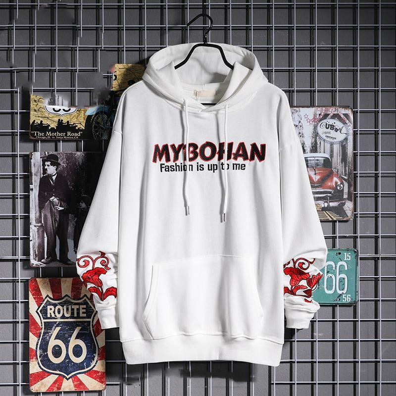 Men’s Oversized Embroidered Hoodie – Modern Streetwear Pullover – USA