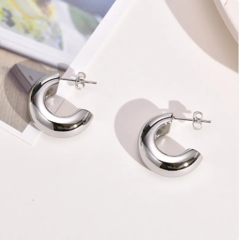 C-Shaped Earrings for Women – Modern Statement Fashion Jewelry