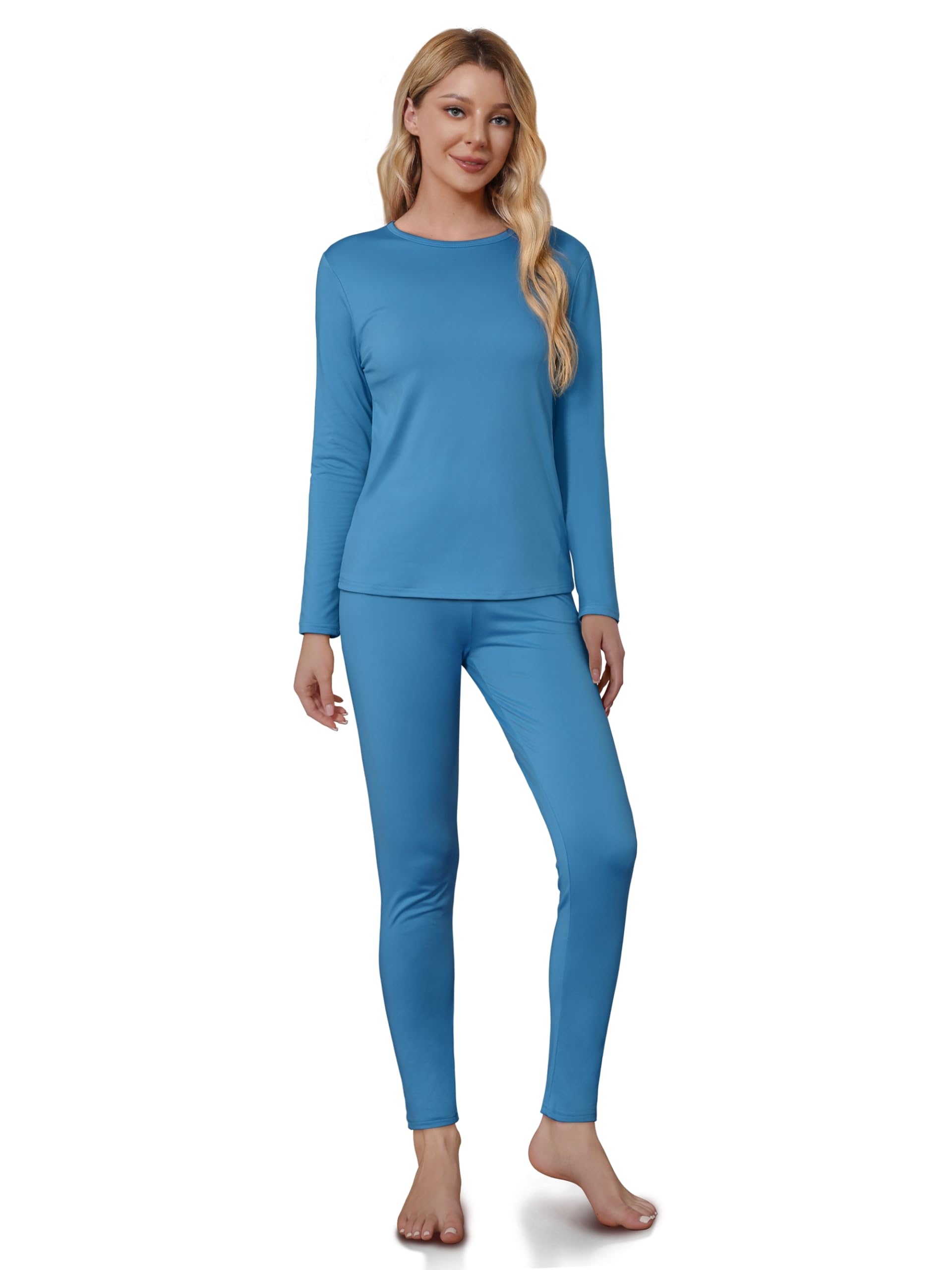 VZV Thermal Underwear for Women – Fleece-Lined Base Layer Set