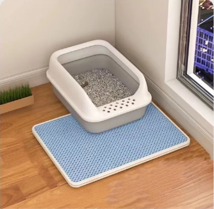 Double-Layer Cat Litter Mat – Anti-Tracking Litter Trapping Floor Mat