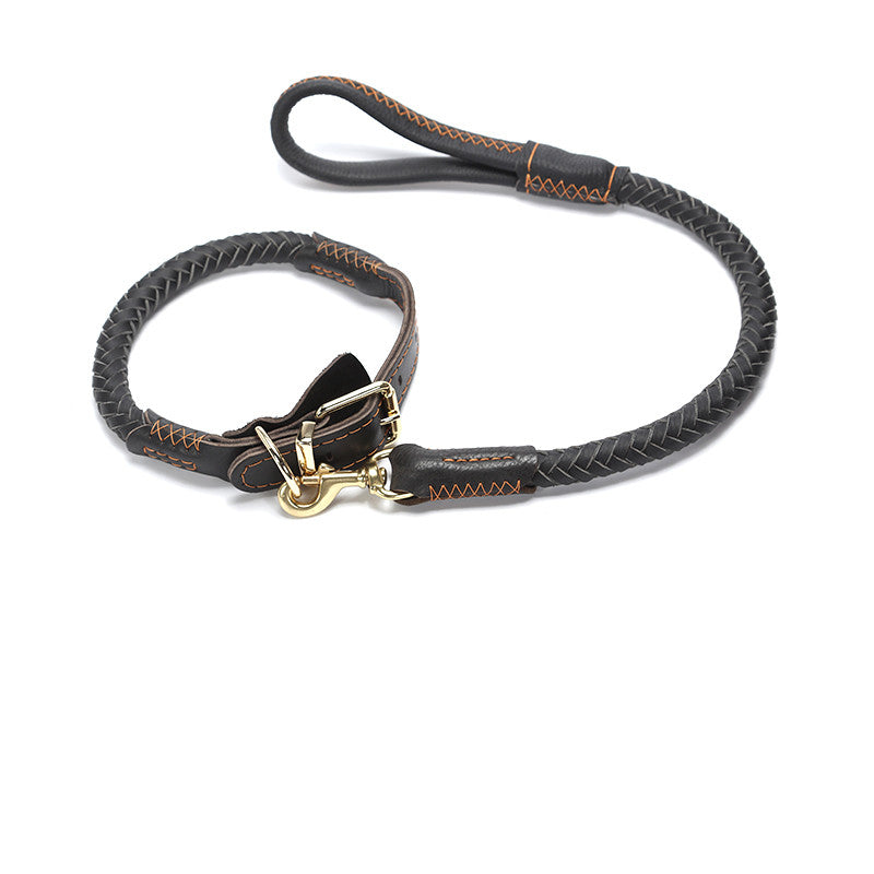 Premium Leather Dog Leash – Heavy-Duty Walking & Training Lead for Medium & Large Dogs