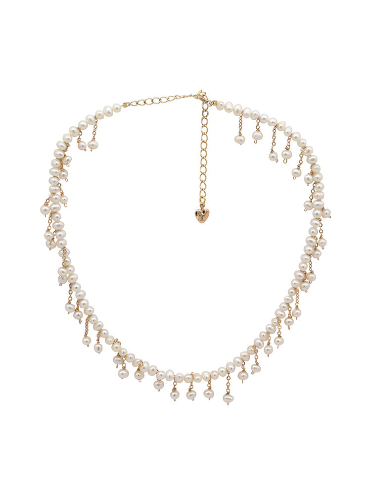 Handmade Freshwater Pearl Choker Necklace for Women