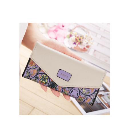BIRDS Wallet for Women – Embroidered PU Leather Mid-Length Wallet