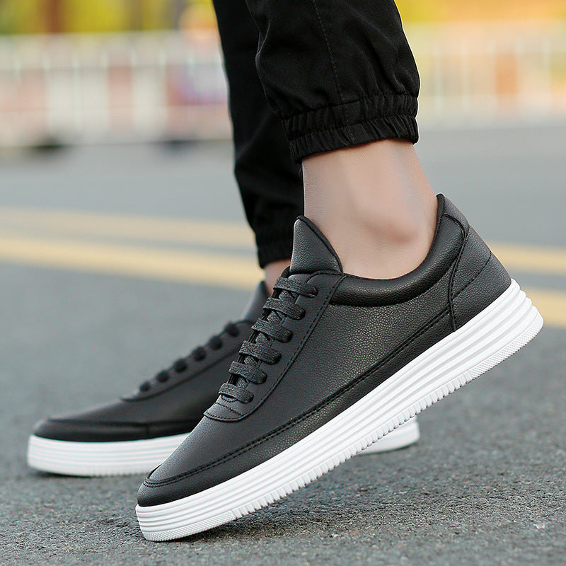 Men’s Casual Korean-Style White Sneakers – Clean Everyday Shoes – USA