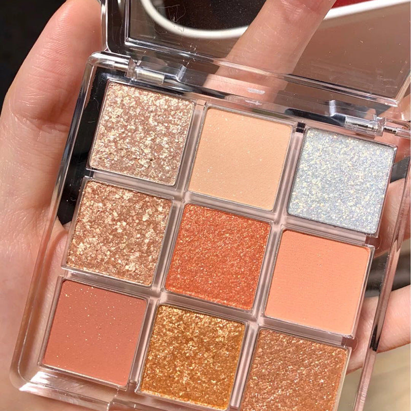 DIKALU Sunset Glow 9-Color Eyeshadow Palette – Matte & Shimmer