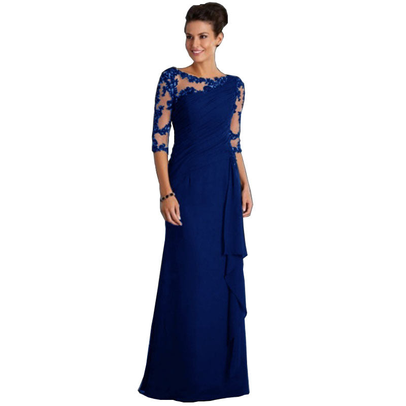 Women’s Sheer Lace Evening Dress – Elegant Romantic Lace Gown S–2XL