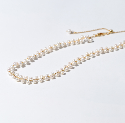 Hand-Woven Pearl Necklace