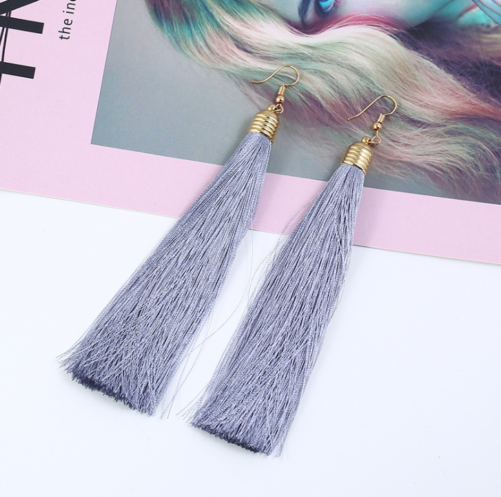 Long Tassel Dangle Earrings for Women – Elegant Statement Jewelry