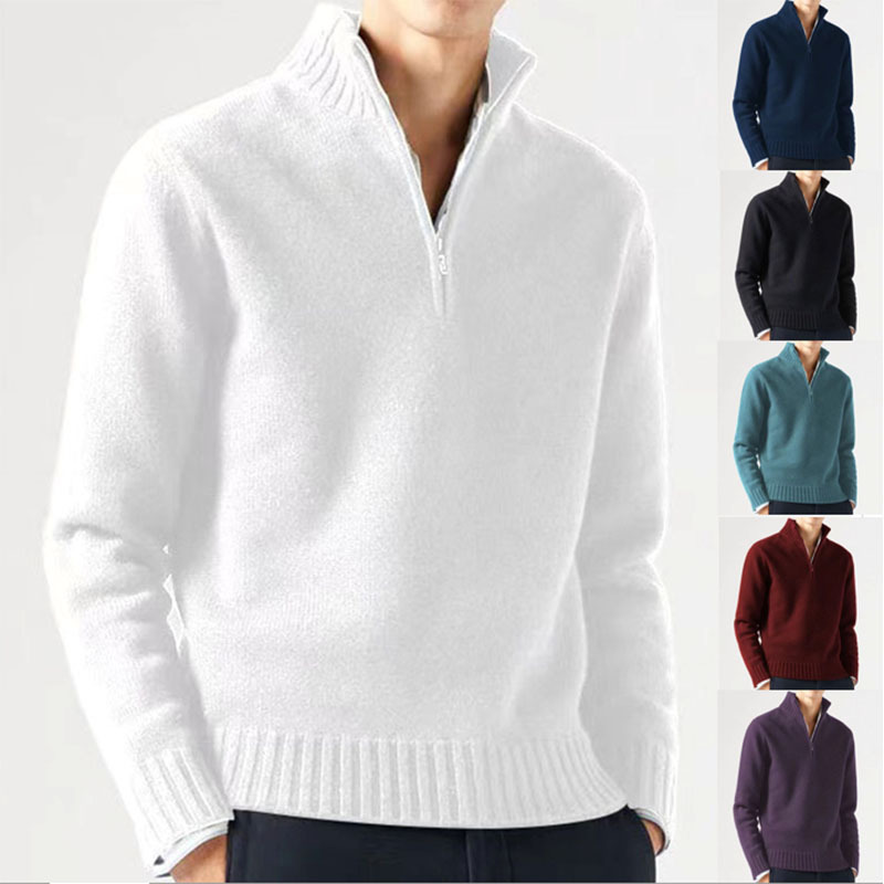 Men’s Thickened Thermal Sweater – Cotton Blend Sea Wool Slim-Fit Winter Pullover, 11 Colors, M–3XL