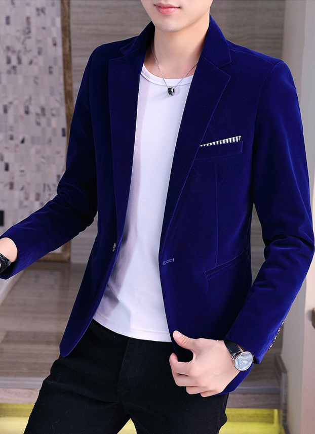 Men’s Slim Fit Corduroy Blazer – Classic Lapel Casual & Semi-Formal Jacket, M–3XL
