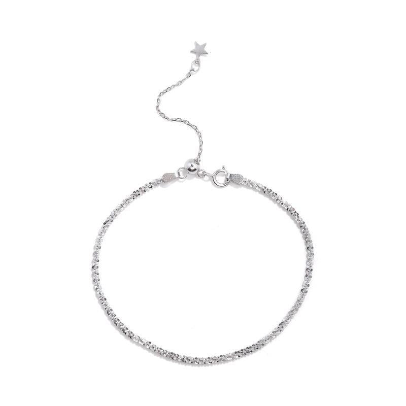Women’s Silver Starry Bracelet – Copper Geometric Celestial Fashion Jewelry