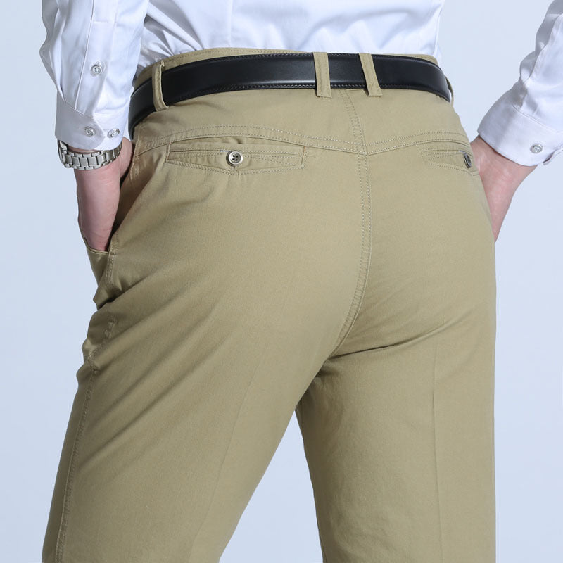 Men’s Classic Straight-Leg Casual Pants – Everyday Trousers