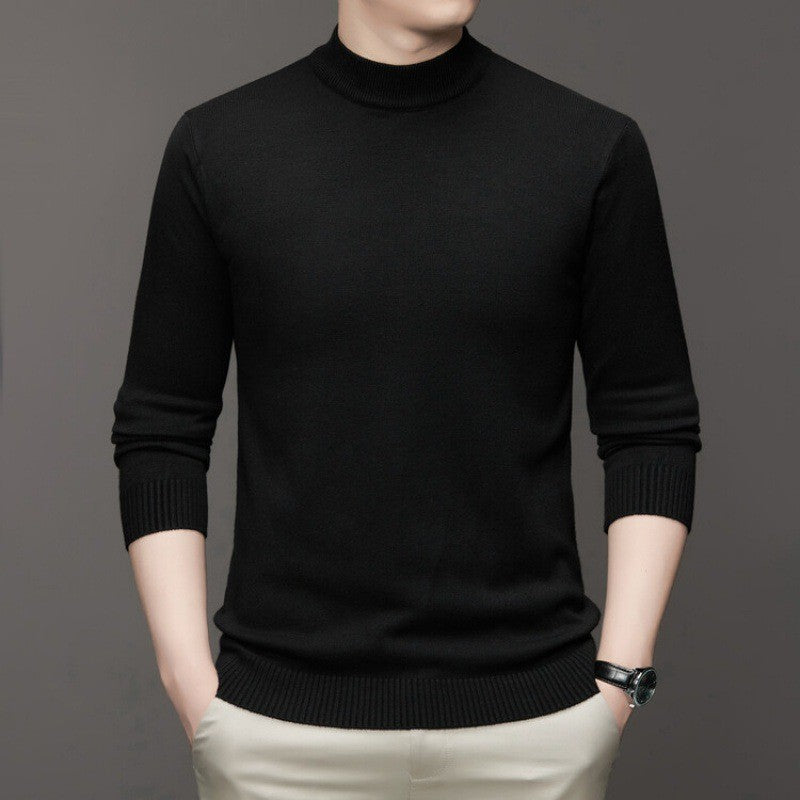 Men’s Thick Winter Turtleneck Sweater – Wool Yarn Slim-Fit Long Sleeve Pullover, 6 Colors, M–4XL