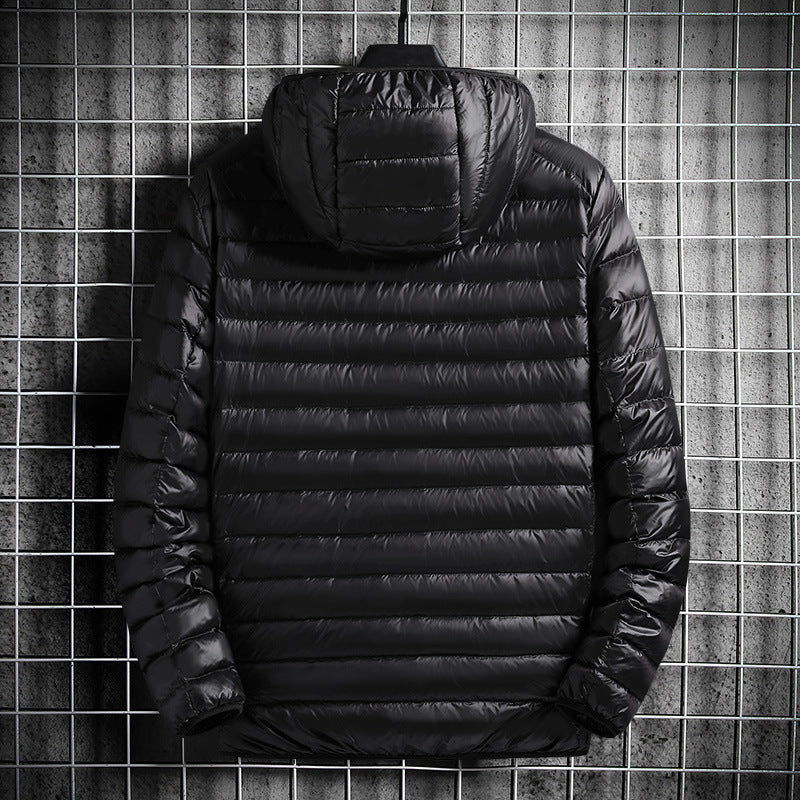 Men’s Warm Lightweight White Duck Down Jacket – USA