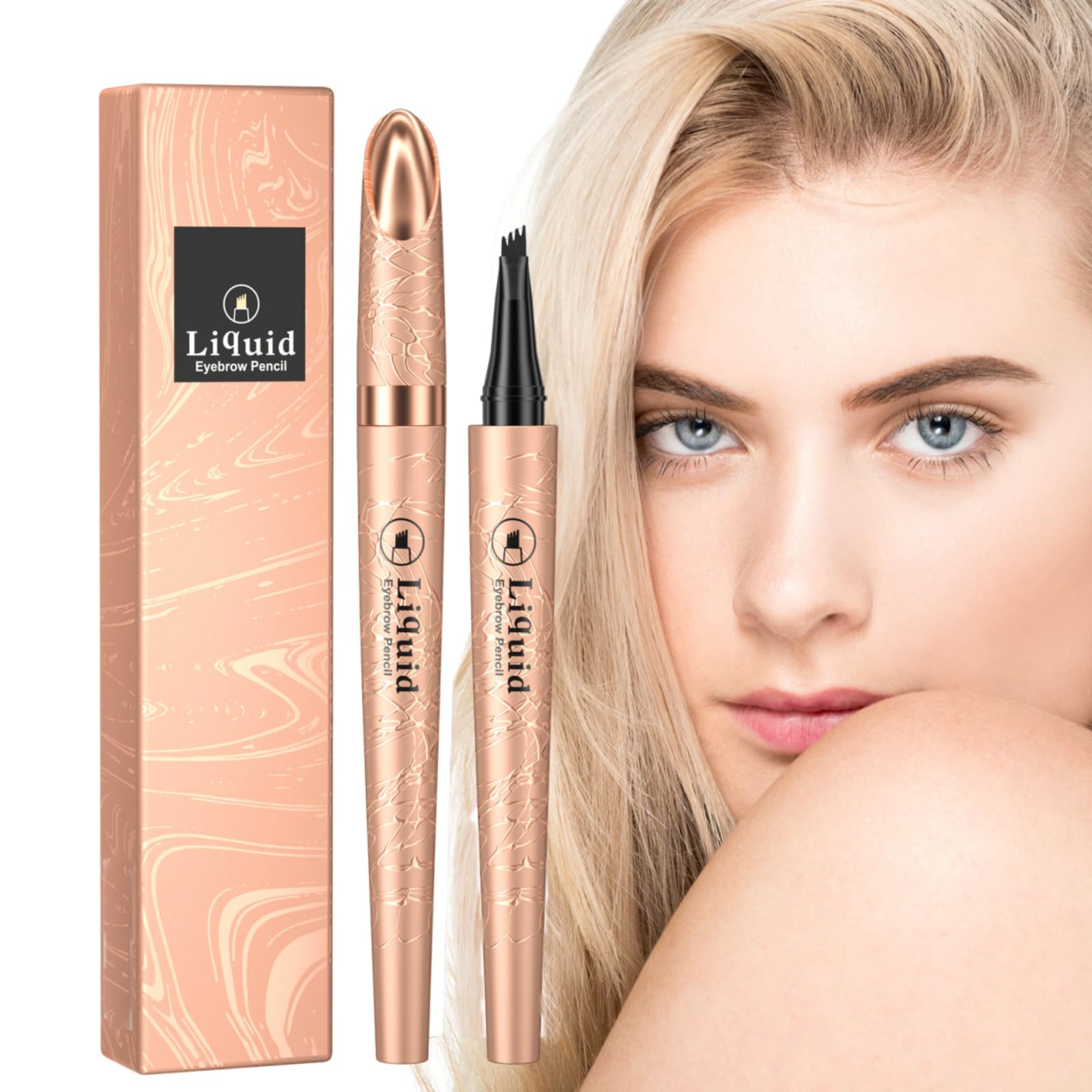 4-Tip Microblade Eyebrow Pencil – Waterproof & Smudge-Proof Brow Pen