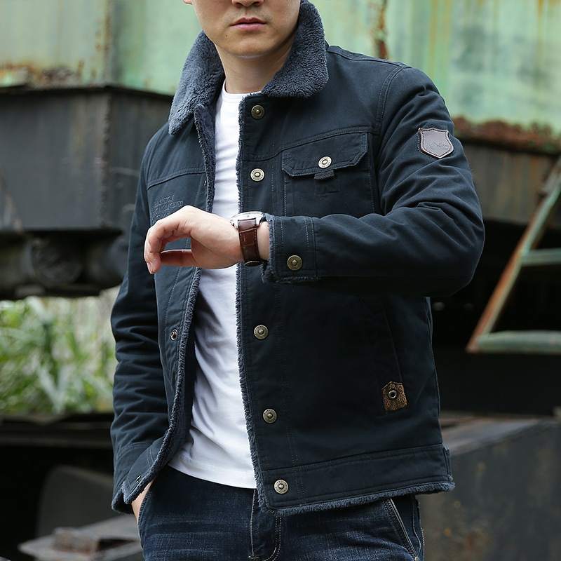 Men’s Thickened Cotton Winter Jacket – Warm Casual Outerwear – USA