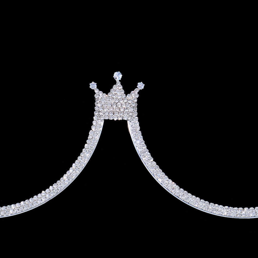 Women’s Queen Crystal Rhinestone Body Chain – Adjustable Bikini Jewelry, Gold & Silver