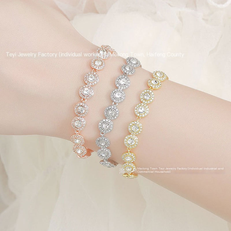 Zircon Bracelet for Women with Rhinestones