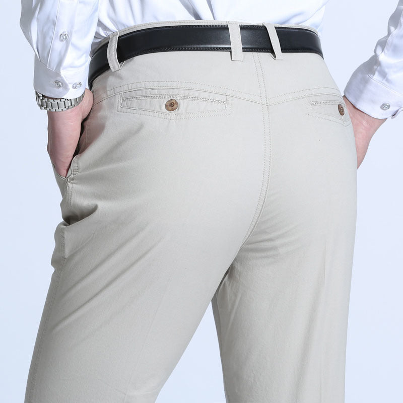 Men’s Classic Straight-Leg Casual Pants – Everyday Trousers