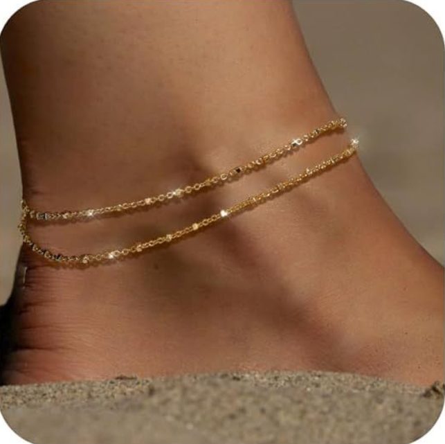 Unisex Daily Wear Oversized Chain Anklet – Titanium Steel Layered Statement Jewelry