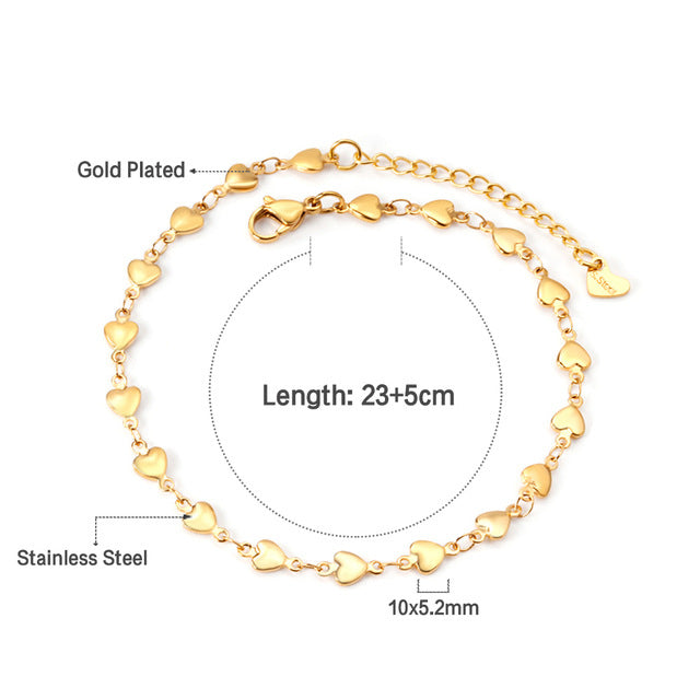 Stainless Steel Casual Retro Beach Anklet for Women