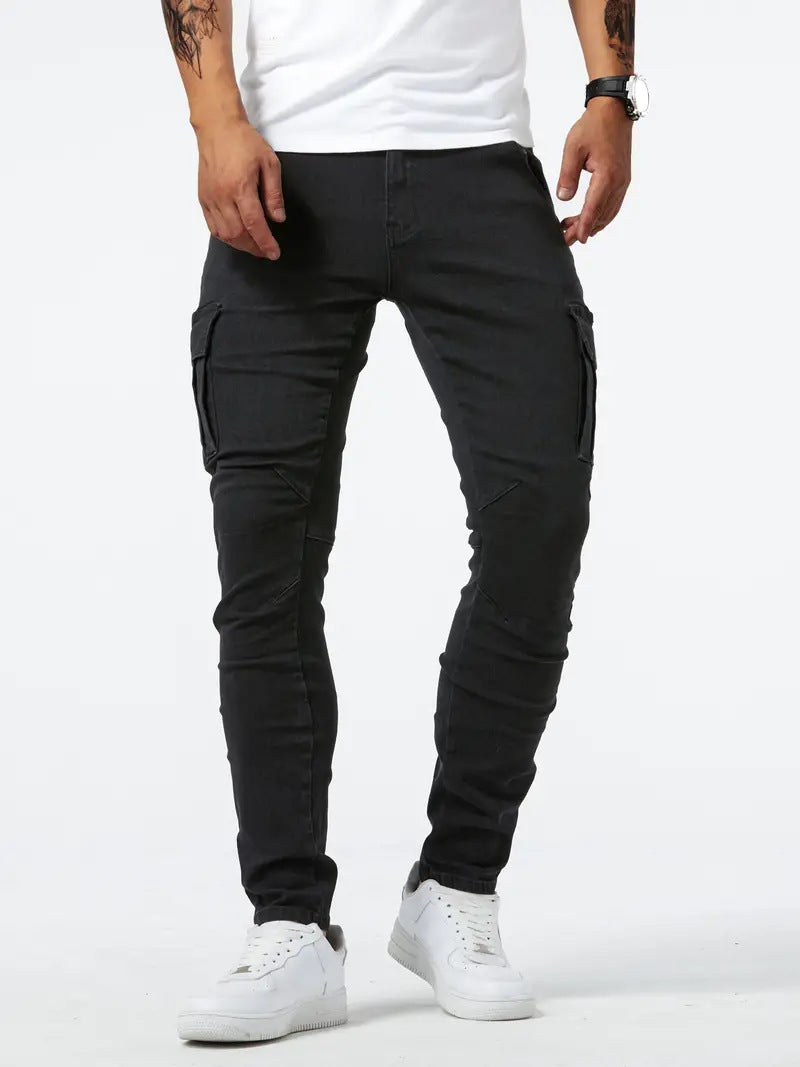Men’s Multi-Pocket Work Pants – Casual Utility Trousers