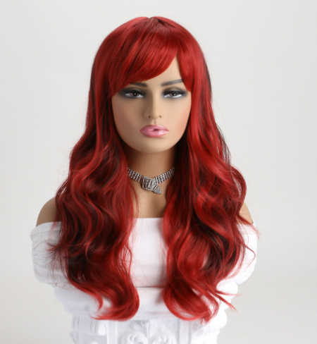 62cm Realistic Long Wavy Curly Human Hair Wig for Women – Natural Glamorous Style