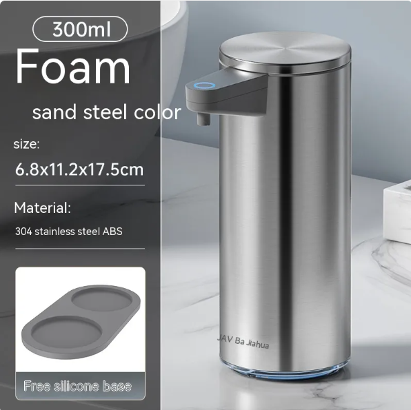 SaniSense Touchless Steel Soap Dispenser – Automatic Motion Sensor Foam & Liquid Soap Dispenser