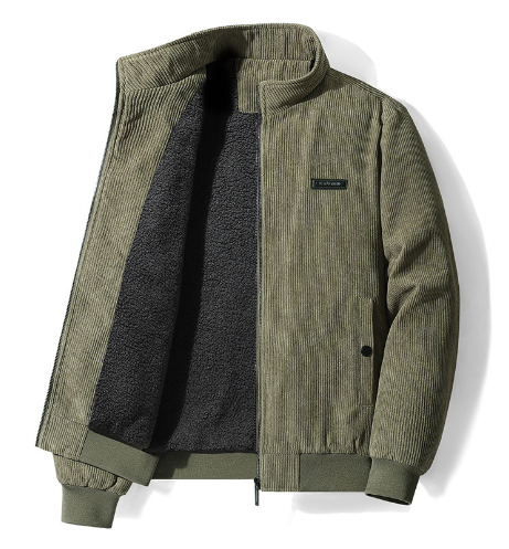 Men’s Thickened Corduroy Lamb Coat – Warm Plus Size Winter Jacket