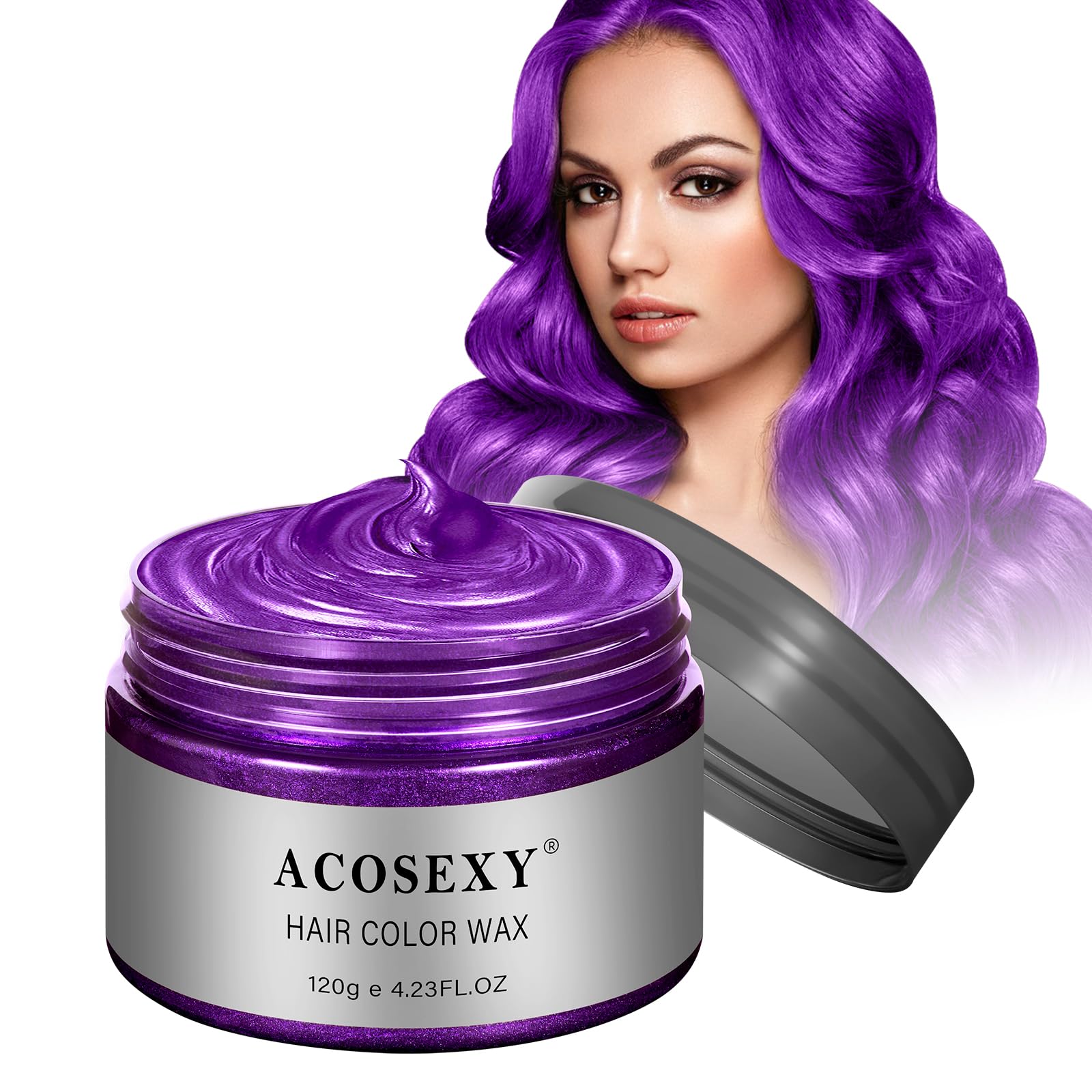 Temporary Hair Color Wax – Purple Hair Dye for Cosplay & Party, 1 Pack