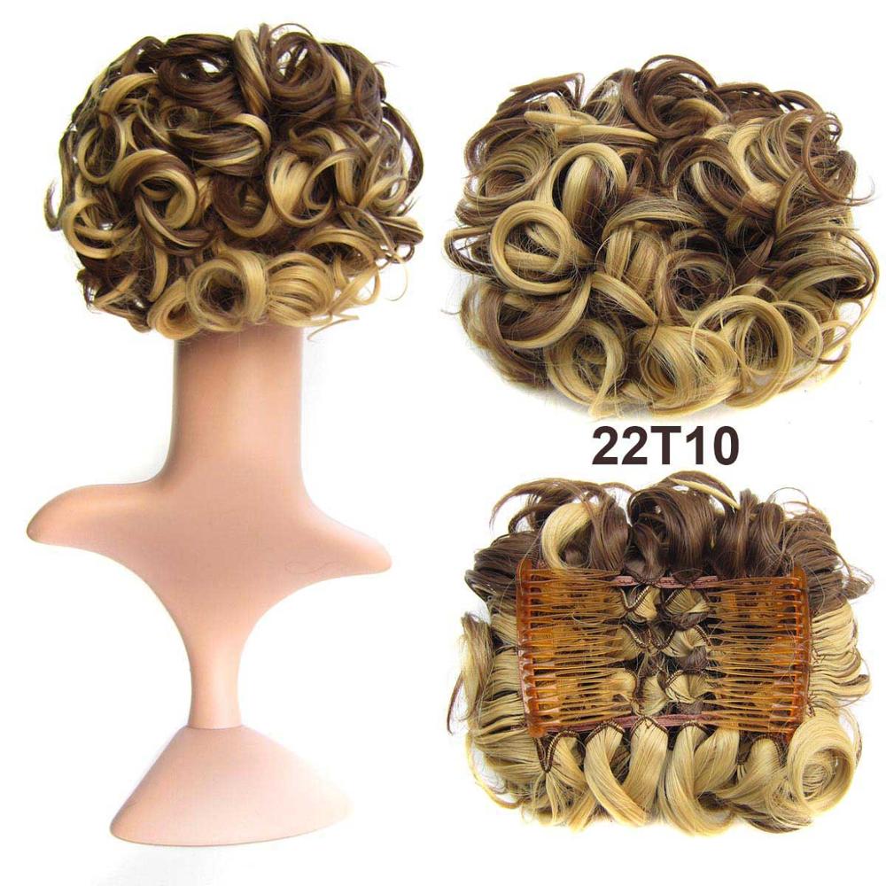 Bridal Hair Bun Extension with Floral Accents – Elegant Updo Hairpiece for Women