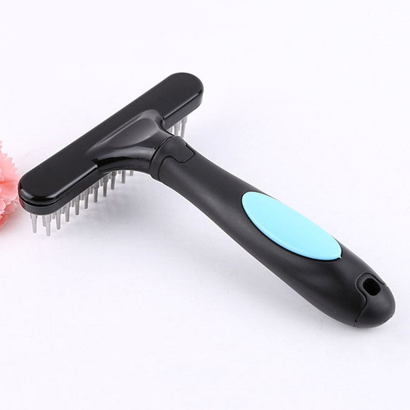 Large Dog Detangling Comb – Stainless Steel Grooming Tool for Knots & Shedding