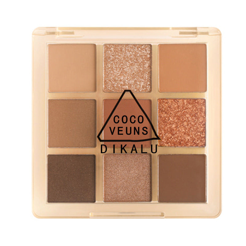 DIKALU Sunset Glow 9-Color Eyeshadow Palette – Matte & Shimmer