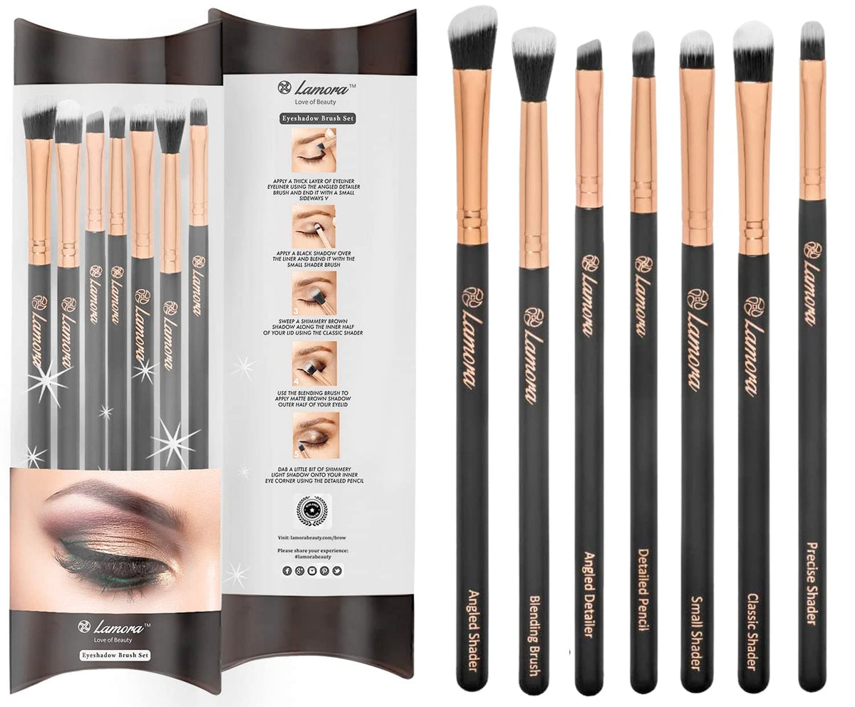 7-Piece Eye Makeup Brush Set – Soft Synthetic Blending & Eyeliner Brushes
