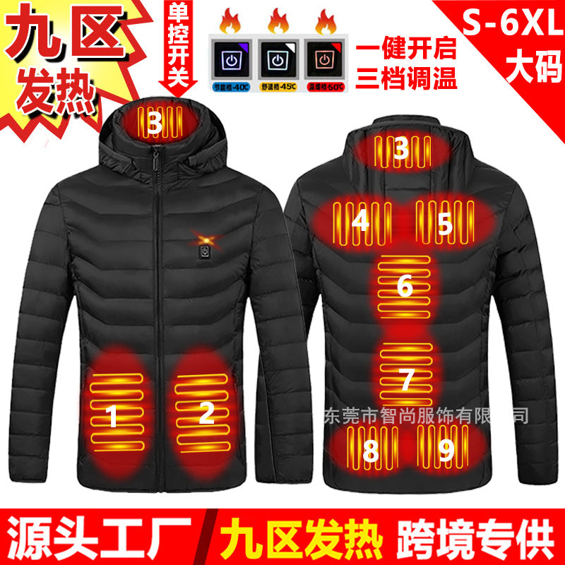 Smart Heated USB Graphene Jacket – Unisex Adjustable Winter Heating Jacket, S–6XL