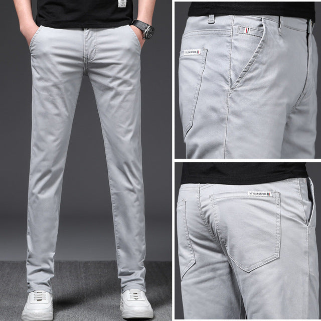Men’s Stretch Business Casual Pants – Relaxed Fit Smart Trousers