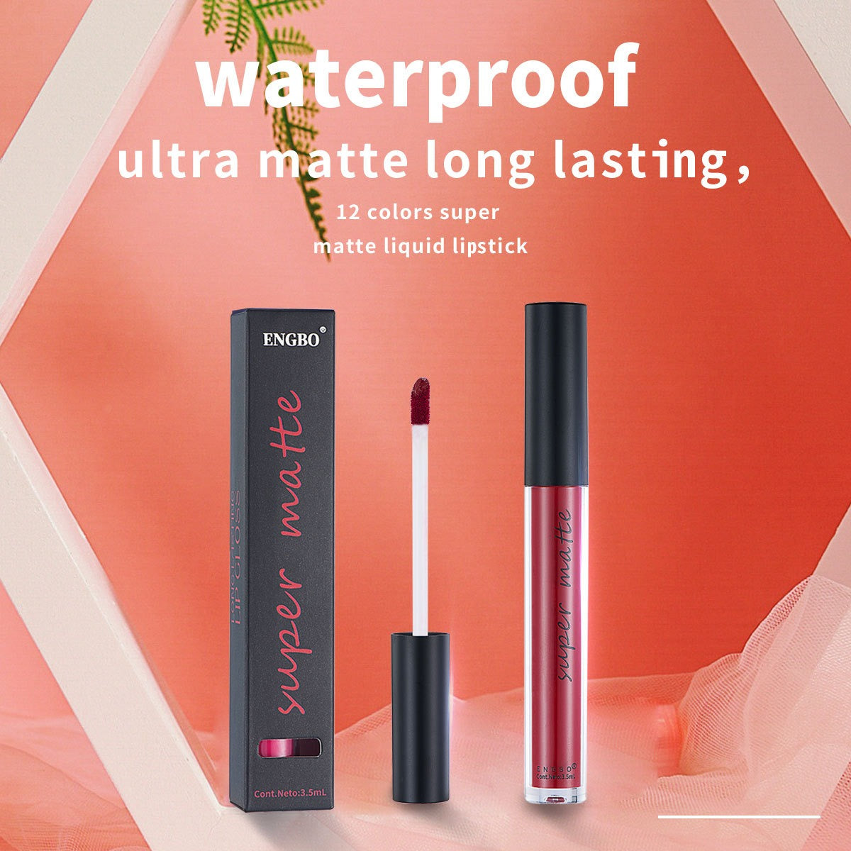 12-Color Waterproof Matte Liquid Lipstick Set