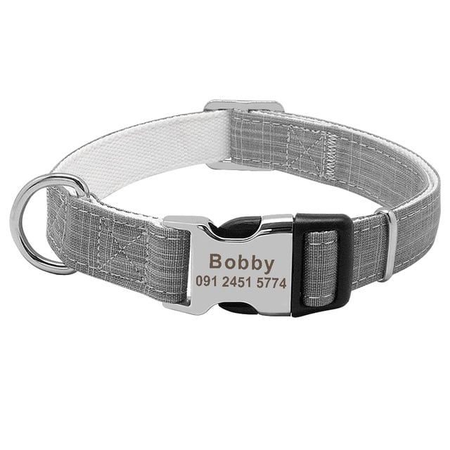 Personalized Dog Collar with Custom ID Tag – Adjustable Everyday Pet Collar