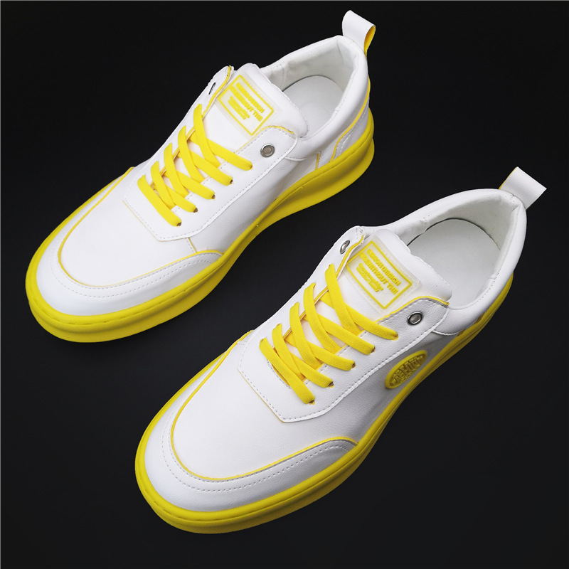 Korean Style White Sneakers for Men - Casual Hip Hop Shoes